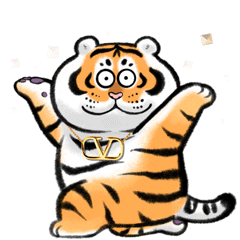 Chinese New Year Tiger Sticker by Valentino