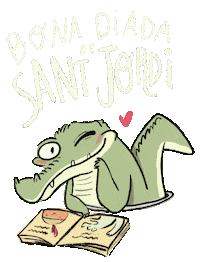 Sant Jordi Libro Sticker