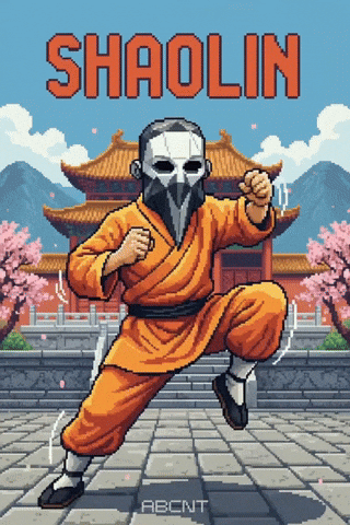 ABCNT giphyupload fight ninja meditation GIF
