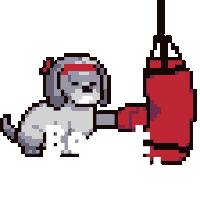 Dog Rage Sticker by Abstract HotDogs