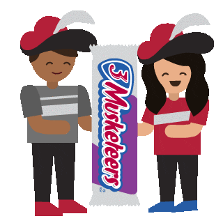 3Musketeers chocolate positivity 3m 3 musketeers Sticker