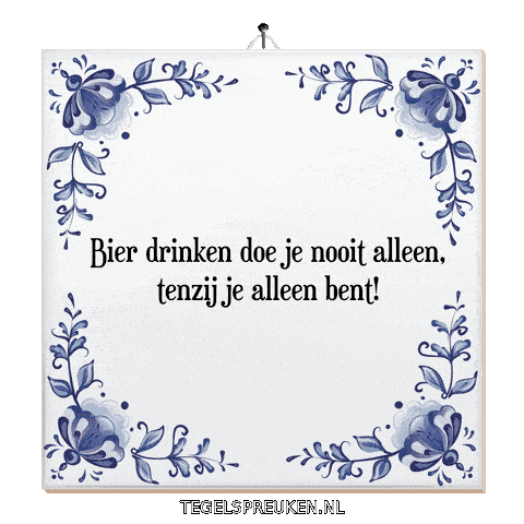 Humor Bier Sticker by Tegelspreuken.nl