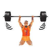 JaneenMuscleCoach pose barbell weight lifting strength training Sticker