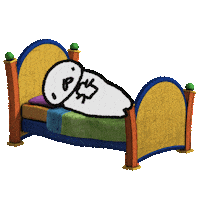 Tired Bed Sticker