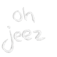 Oh Jeez Sticker by BridalGallerySalem