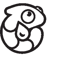 GarmentPrinterInk logo cartoon printing chameleon Sticker