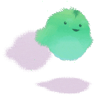 creature fluff STICKER by Ariel Hart