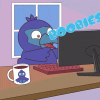 Working Late Blue Bird GIF by BoobiesNFT