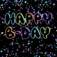 Happy Birthday Confetti GIF by MOODMAN