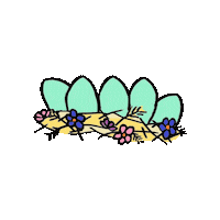 Blackbird Vogelnest Sticker