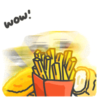 French Fries Wow GIF