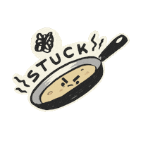 TedHJones stuck pancakes pancake day tedhjones Sticker