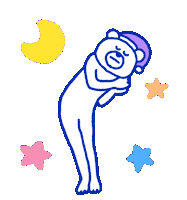 Sleepy Night Sticker by takadabear