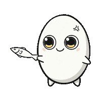 Boleggofficial angry fish slap egg Sticker