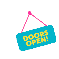 Celebrate Doors Open Sticker by Tina Tower