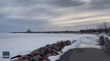 Lake Superior Remains Icy as Snow Melt Expected in Wisconsin