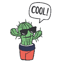 LilaLotta cool plants cactus brille Sticker