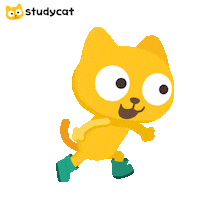 Cat Im Here Sticker by Studycat language learning for kids
