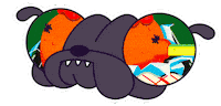 Graphic Design Pug Sticker by The Creative Pain