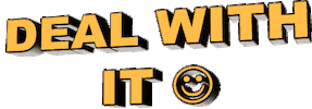 orange deal with it STICKER by AnimatedText