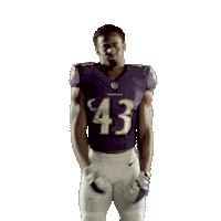 Justice Hill No Sticker by Baltimore Ravens