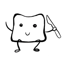 LannaGreat animation sad toast jello GIF