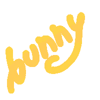 biancaclarab pink yellow bunny letters Sticker