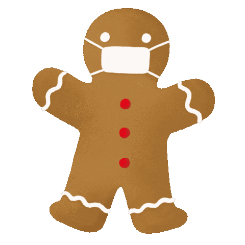 Gingerbread Man Smile Sticker