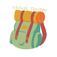 Camping Tuesday Morning Sticker by SlugBugg