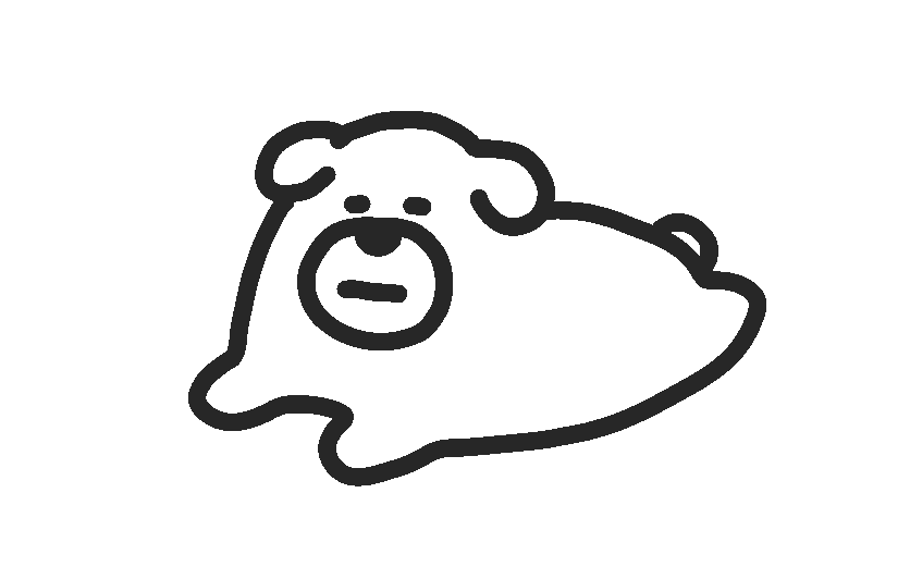 Tired Dog Sticker by takadabear