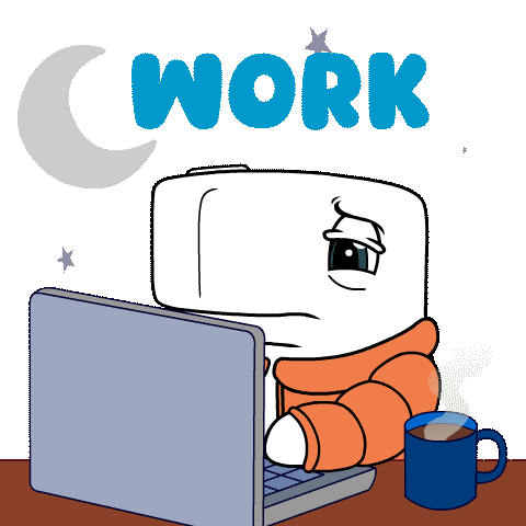 Working All Day Sticker by Ordinary Friends