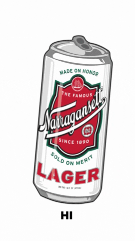 NarragansettBeer giphygifmaker beer narragansett hi neighbor GIF