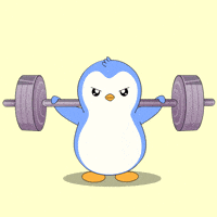 Working Out No Pain No Gain GIF by Pudgy Penguins