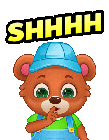 Keep Quiet Shut Up Sticker by Lucas and Friends by RV AppStudios