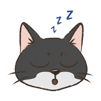 Sleep Cartoon Cat Sticker