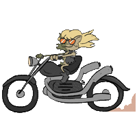 Cool Cat Motorcycle Sticker by Mwnci Animation