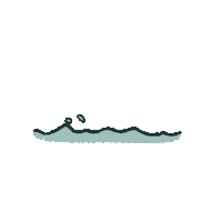 studiojoop water jump fish jumping Sticker