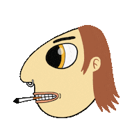Angry Dude Smoking Sticker