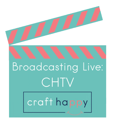 crafthappyco giphyupload arts and crafts clapperboard broadcasting Sticker
