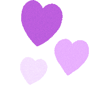 Heart ムラサキ Sticker