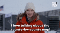 "I love talking about the county-by-county map!"