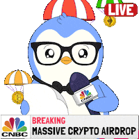 Calculating Breaking News Sticker by Pudgy Penguins