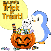 Trick Or Treat Halloween Sticker by Pudgy Penguins