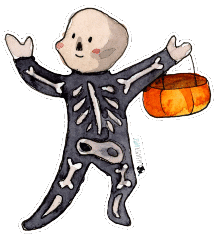 DesignerBums cat halloween baby ghost Sticker