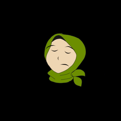 aniseeson giphygifmaker green eat hijab GIF