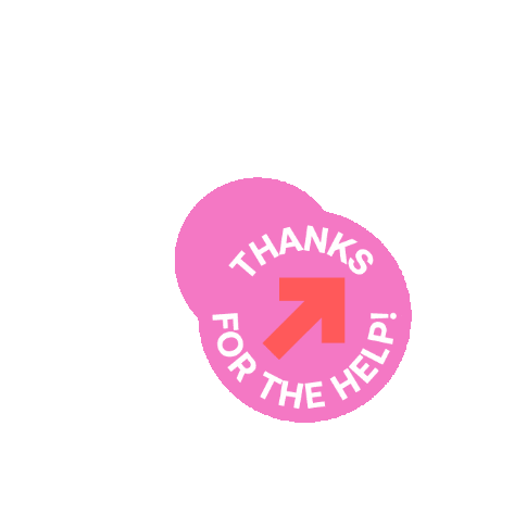 Thanks Help Sticker by Startup CPG