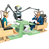 Robot Sticker by Lucca