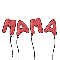 Letterenentetteren mama mothers day balloons ma Sticker