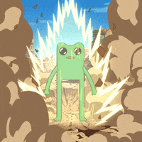 Charging Up Super Saiyan GIF by fwogs