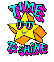 Shine On Little Star Sticker by Russell Taysom